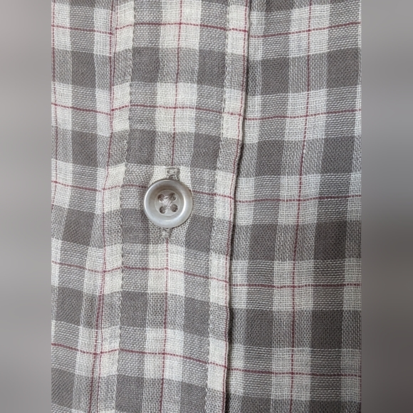 NWT Vince. Desertside Plaid Double Face Long Sleeve Shirt Size Medium - Picture 7 of 9